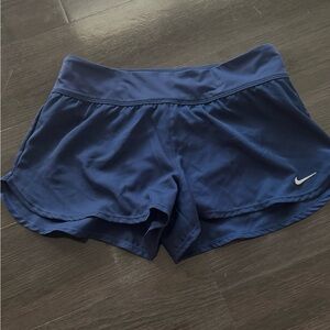 Nike Blue Athletic Shorts with Compression Liner